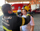 Batalhão dos Bombeiros de Criciúma recebe Associação de Pais e Amigos de Autistas
