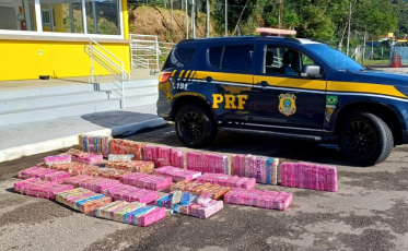Caminhonete com placas de Capivari de Baixo é apreendida com 250kg de maconha na BR-101