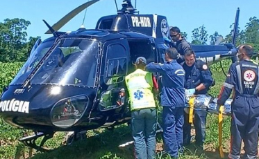 Resgate aéreo salva jovem afogado e leva paciente com AVC para hospital em Criciúma