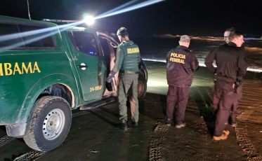 PF, IBAMA e ICMBio realizam operação de fiscalização contra pesca predatória no litoral sul de SC