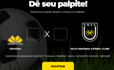 Bolão Bistek: Dê seu palpite para Criciúma x Volta Redonda