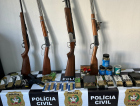 Denúncia de violência doméstica leva polícia a apreender arsenal de armas