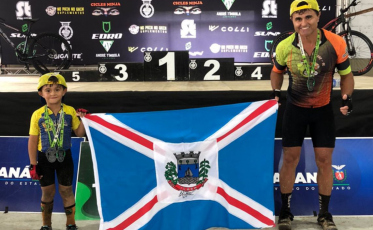 Pai e filho conquistam pódios para Içara em circuito de mountain bike