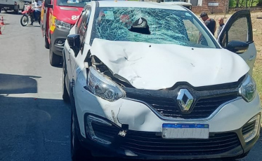 Acidente entre carro e bicicleta deixa ciclista ferido em Urussanga