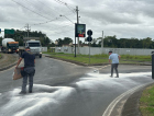Derramamento de óleo é registrado em avenida de Criciúma