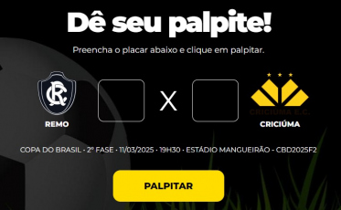 Bolão Bistek: Dê seu palpite para Remo x Criciúma