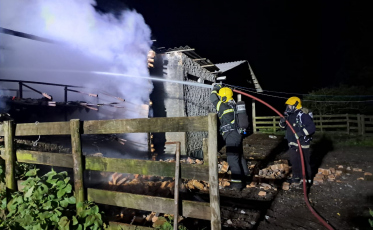 Incêndio atinge estufa de fumo em Maracajá