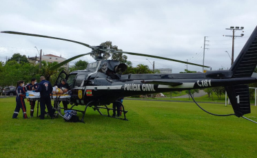 Motociclista fica gravemente ferido em queda de motocross