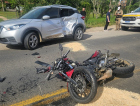 Motociclista fica gravemente ferida após colisão na SC-370, em Braço do Norte