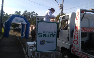 Em teste com caminhoneiros, Orleans identifica quatro com Covid-19 (VÍDEO)