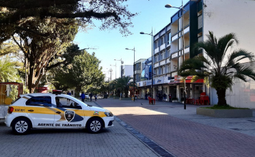 O medo do coronavírus reduz movimento no centro de Criciúma