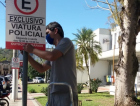Rua Vidal Ramos recebe espaço exclusivo para estacionamento