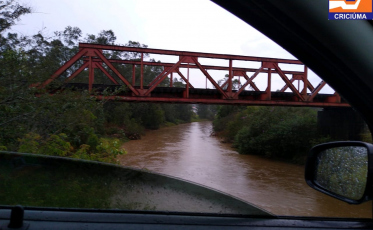 Defesa Civil de Criciúma segue acompanhando o nível do Rio Sangão