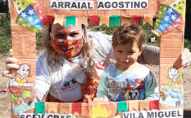 Arraia itinerante leva alegria aos participantes do Serviço de Convivência