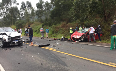Acidente envolvendo três carros é registrado entre Orleans e São Ludgero