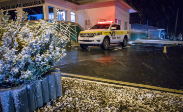 Teve gelo nas estradas da Serra nesta madrugada 