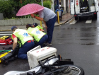 Acidente deixa motociclista ferido no Centro de Criciúma