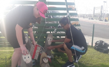 Rincão: Grupo de Voluntários segue retirando a decoração natalina e fazendo reparos