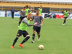 Cavalo divide jogadores em três equipes durante o treino