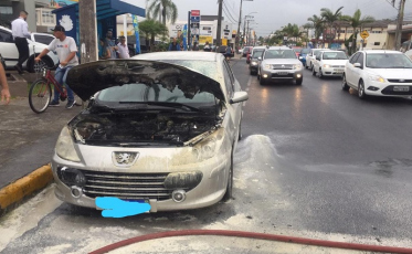 Brigadista evita incêndio em veículo