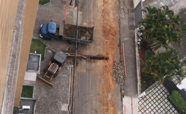 Vazamento de gás consertado após rompimento na área central