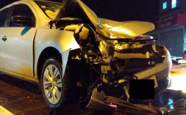Trânsito: Acidente entre carro e moto em Lauro Müller