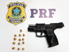 PRF apreende pistola e munições após atender briga de trânsito na BR-101