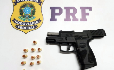 PRF apreende pistola e munições após atender briga de trânsito na BR-101