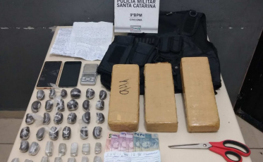 PM apreende 3kg de maconha em Criciúma e Cocal do Sul 
