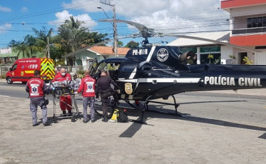 Homem sofre perfuração e fratura após cair de uma altura de três metros