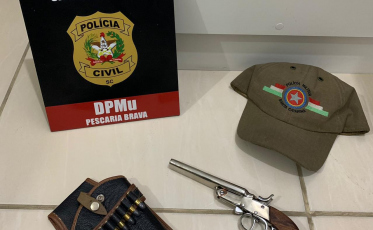 Ação conjunta apreende arma de fogo e faz prisão em flagrante