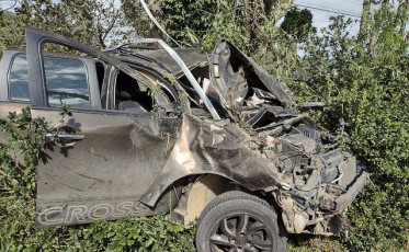 Motorista perde o controle do veículo e capota em Urussanga