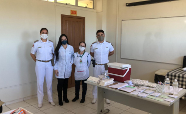 Mais de 100 Policiais Militares são vacinados na região de Criciúma