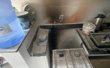 Incêndio atinge cozinha de apartamento no 9º andar 