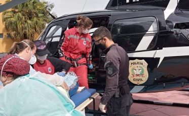 Bebê de três meses é transferido de Criciúma para Joinville