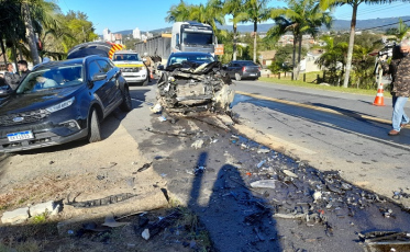 Ultrapassagem proibida gera acidente entre Cocal do Sul e Urussanga