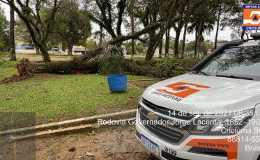 Região em alerta devido à previsão de temporais