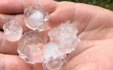 Granizo é registrado no Extremo Sul