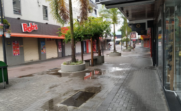 Ruas vazias no aniversário de 141 anos de Criciúma 