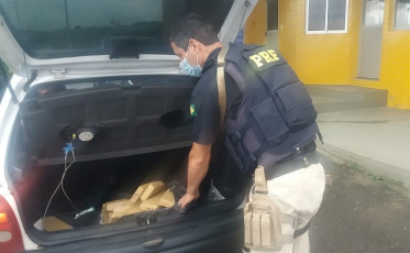 Casal é preso com quase 30kg de maconha na BR-101 