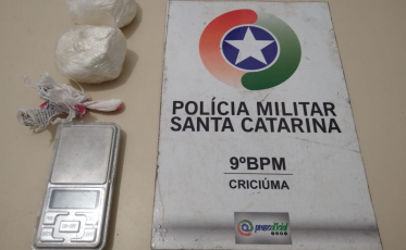 Homem é preso com cerca 200g de cocaína em Criciúma
