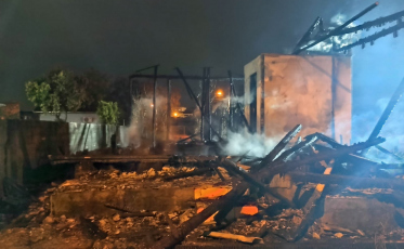 Incêndio destrói casa no Sul do estado