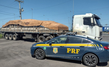 Carreta é flagrada com nove toneladas de excesso de peso na BR-101