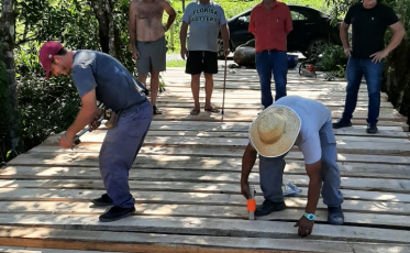 Governo de Siderópolis revitaliza ponte no Costão da Serra