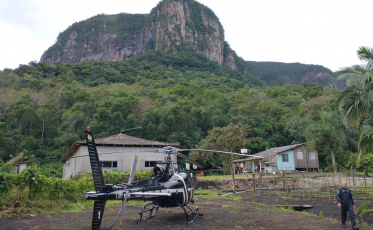 Apoio aéreo: equipe do Saer resgata homem em Siderópolis (FOTO E VÍDEOS)