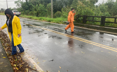 Defesa Civil de Içara monitora a chuva nas ruas