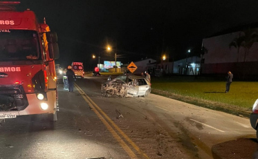 Acidente envolve três veículos em Braço do Norte