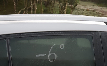 Sul catarinense registra madrugada de frio intenso