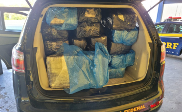 PRF descobre mais de 400 quilos de maconha escondidos em carga de móveis (VÍDEO)