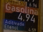 Gasolina comum é encontrada a R$ 4,94 por litro em Forquilhinha
